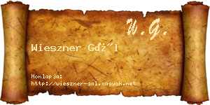 Wieszner Gál névjegykártya